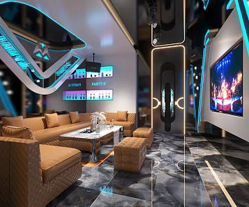 modern mecha wind ktv 3d model