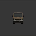 Mercedes Benz Brown Cab Truck With Blue Open Cargo Bed And Single Cab Design