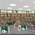 Tea Specialty Store Interior Featuring Shelves With Displayed Tea Products Green Labels And Wooden Elements