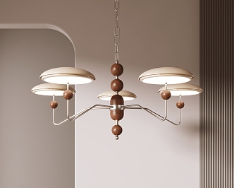 French Cream Chandelier 3d model