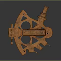 Vintage Copper Mechanical Device with Intricate Gears Precision Parts and London Engraved Plate