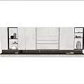 Modern TV Stand With Open Shelves Black Framed Storage Against Textured Wall Wooden Floor