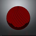 Red Reflective Disco Ball Stage Equipment With Shiny Stripes And Glossy Surface