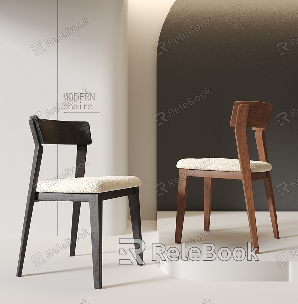 Dining Chair Single Chair Solid Wood Chair model