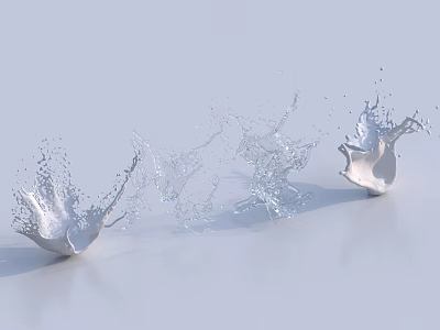 Decorative Garden Ornaments Showcasing Splashing Water Patterns In Unique Artistic Shapes For Outdoor Spaces 3d model