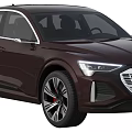 Audi Burgundy Modern SUV Coupe With Sleek Design LED Headlights And Alloy Wheels