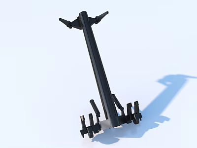 Black Metal Multi Support Stand With Sturdy Base And Top Clamp Tool Holder Structure 3d model