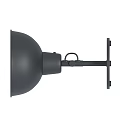 Modern Black Wall Sconce With Adjustable Arm And White Shade Design 3d model