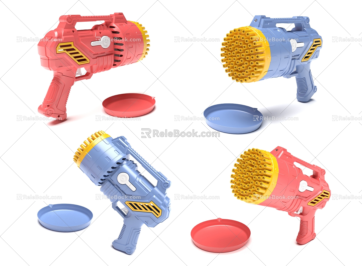 Toy gun bubble gun large water gun plastic gun children's toys 3d model