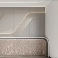 Modern Elegant Bedroom Accent Wall With Textured Panels And LED Strip Lighting