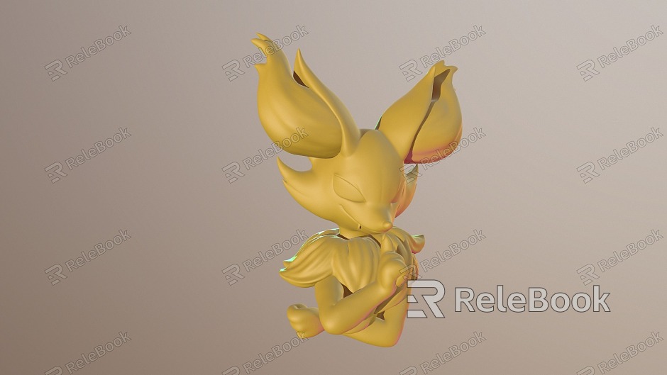 Fox Fox Enchantment Evil Game Carving Anime High Model model