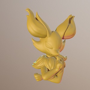 Fox Enchantment Evil Game Carving Anime High Model 3d model