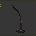 Professional Desktop Microphone With Flexible Arm And Stable Base 3d model