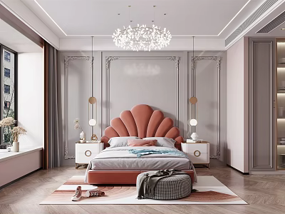 Cozy Kids Bedroom Design With Soft Lighting Study Desk And Playful Toy Storage Solutions 3d model