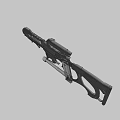 Modern BLACKCELL Assault Rifle With Gray Black Design Tactical Scope And Ventilated Handguard