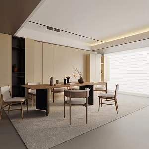 Modern table combination 3d model