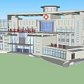 Beidaihe Coastal Hospital Modern Building Exterior With Circular Roof And Glass Curtain Walls