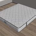 Gray Diamond Stitched Mattress For Comfortable Bedding Support And Sleep Quality 3d model