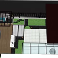 Modern Courtyard Garden Design Featuring Paved Flooring Various Plants And Outdoor Seating Area