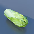 Fresh Green and White Chinese Cabbage on Gray Background with Reflection 3d model