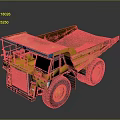 Yellow Heavy Duty Mining Dump Truck With Large Tires And Tipper Bed