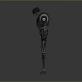 Tall Metallic Robot With Slender Limbs And Mechanical Joints Sci Fi Design