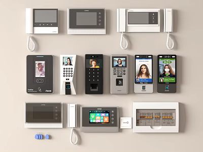 Public Facility Access Control Devices Including Intercom Systems And Security Control Panels 3d model