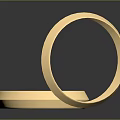 Two Elegant Gold Bracelets With Hammered Textured Surface And Shiny Metallic Look