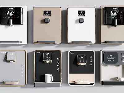 Various Modern Daily Electrical Appliances Featuring Digital Display And Temperature Control 3d model