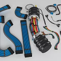 Industrial Equipment Cable Harnesses With Various Lengths Connectors And Colorful Wires