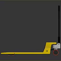 Yellow Manual Pallet Truck with Ergonomic Handle and Steel Forks for Warehouse Use