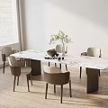Modern table combination 3d model