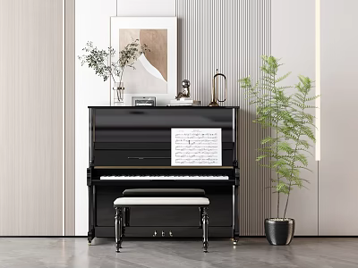 Modern Piano 3d model