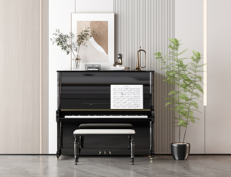 Modern Piano 3d model