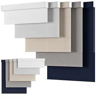 Stylish Window Blinds with Multiple Color Options for Modern Home Decor 3d model
