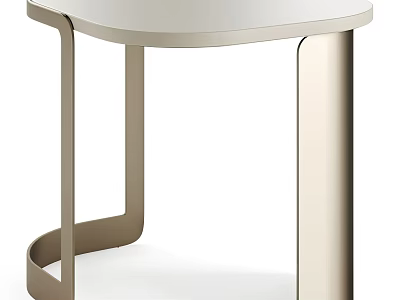 Elegant Modern Side Table With Round White Top And Gold Metal Legs Design 3d model