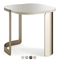 Elegant Modern Side Table With Round White Top And Gold Metal Legs Design
