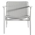 Modern Natural Style Leisure Chair With Wooden Frame And Woven Seat Backrest