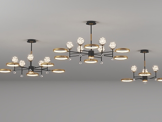 All over the sky star chandelier 3d model