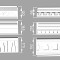 Gypsum Cornice Molding with Different Decorative Patterns Styles and Dimensions