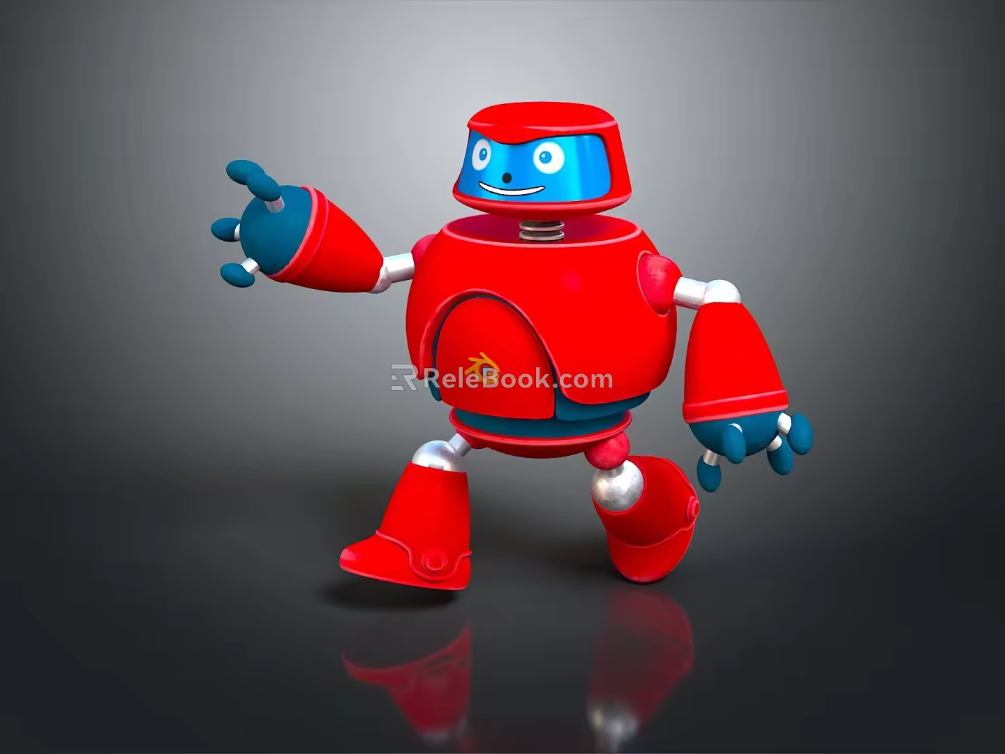 Robot Assistant Small Robot Butler Robot Butler Figure Game Figure 3d model