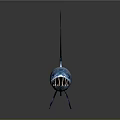Unique Deep Sea Fish With Long Spike Sharp Teeth And Blue Body