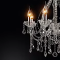 Elegant Crystal Chandelier With Classic Design Candle Style Bulbs And Hanging Crystal Pendants