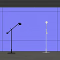 Modern Floor Lamp Design With Purple Pink Circular Backdrop And Ambient Lighting