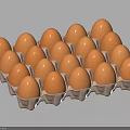 Organic Fresh Brown Eggs Arranged In Paper Carton On White Background