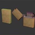 Golden Vintage Lighters With Open And Closed Design In Metal Material