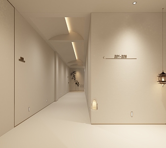 Modern Corridor Hotel Corridor 3d model