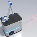 Modern Industrial Equipment With Robotic Arm And Laser Projection Technology