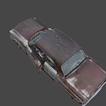 Rusty Mercury Comert Cars 3d model