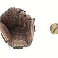 High Quality Brown Leather Baseball Gloves With Rawlings Logo From Various Angles
